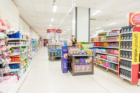 Interior of Wilko store in Plymouth, showing products on display